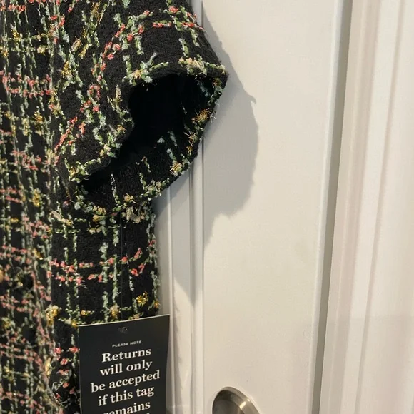 Tuckernuck Jackie Dress Holly Tinsel Tweed Women’s Size Medium NWOT - Picture 3 of 6